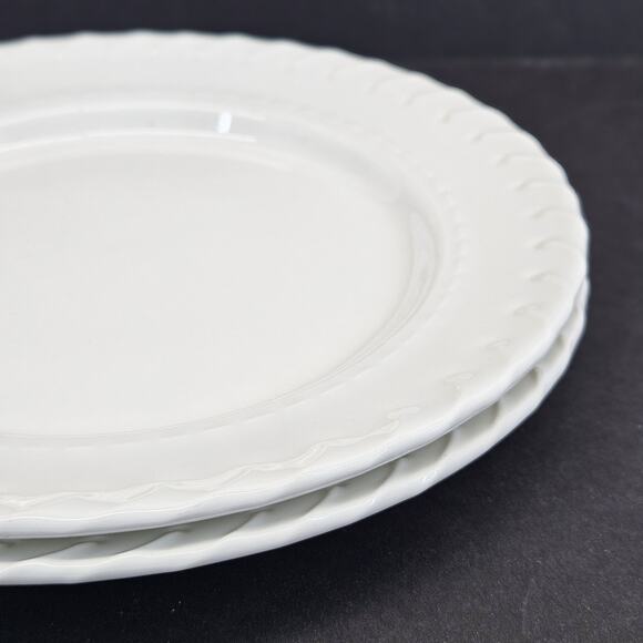 Ralph Lauren Salad Plate Luncheon Dessert Whipstitch Cream Quiet Luxury 8.5" 2pc - Picture 3 of 6